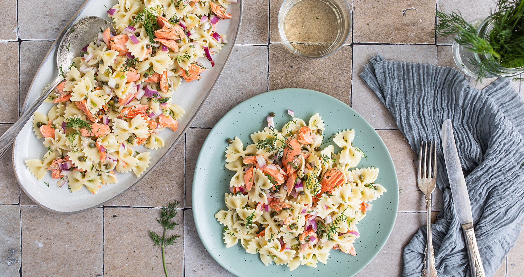 Lemony Salmon and Pasta Salad