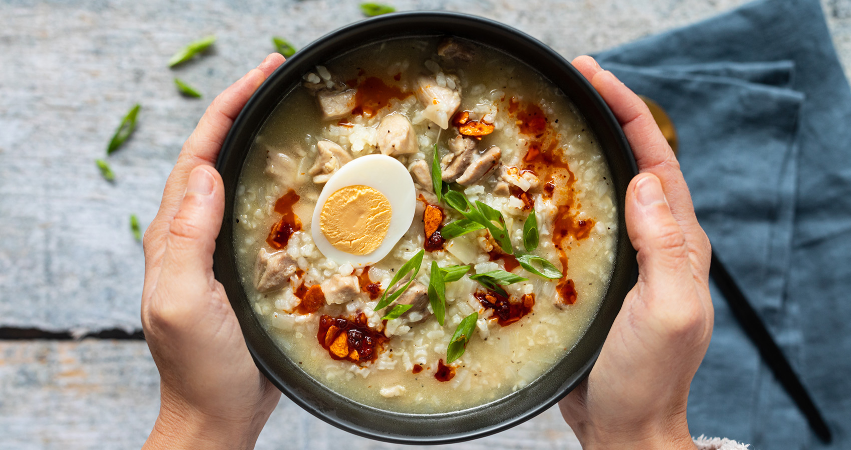 Arroz Caldo (Chicken and Rice Porridge)
