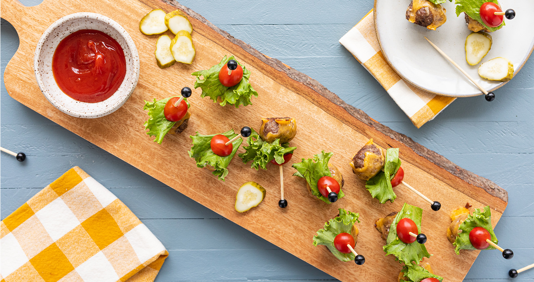 Mini Cheeseburger Skewers