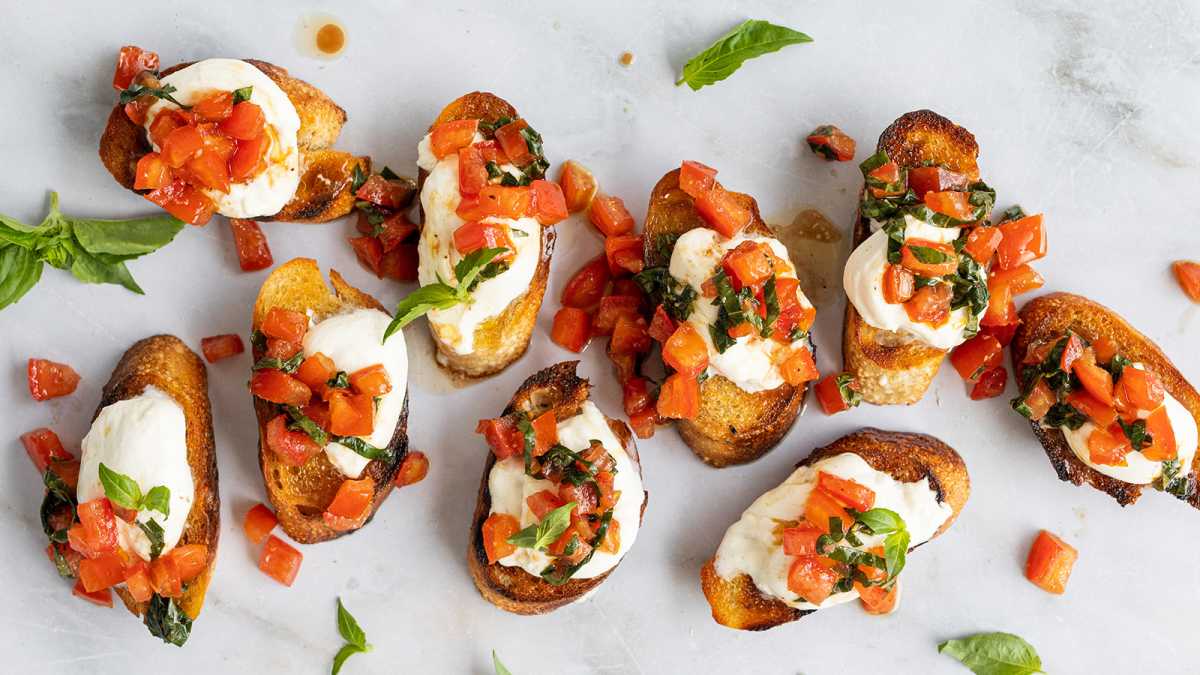 Grilled Bruschetta with Burrata