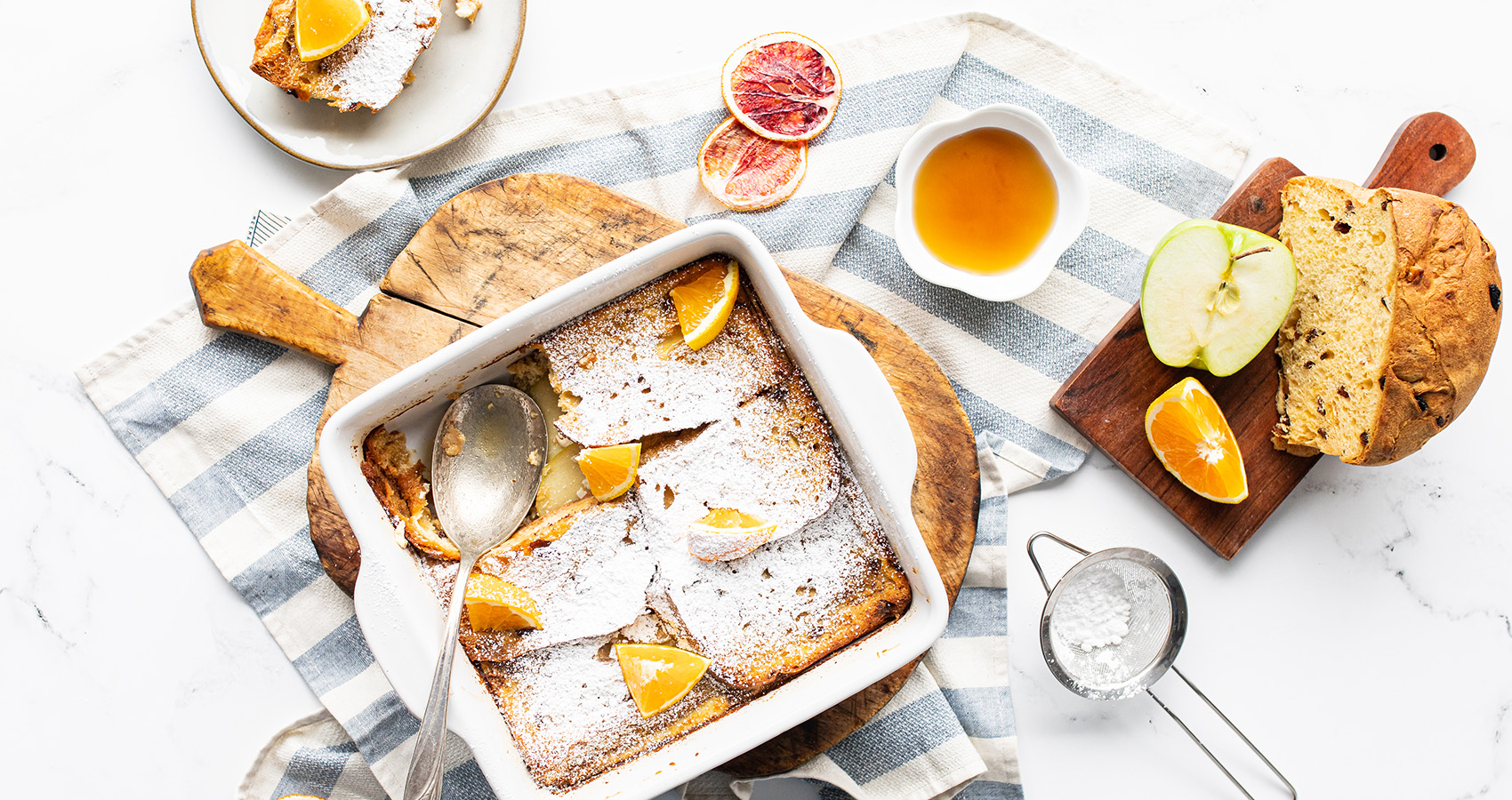 Baked Panettone French Toast with Apples