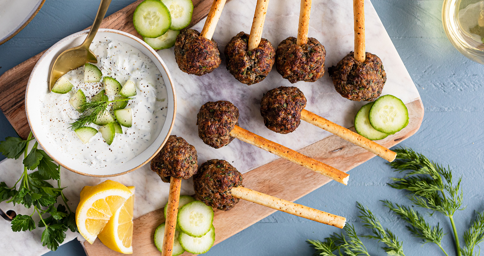 Lamb Lollipops with Tzatziki 