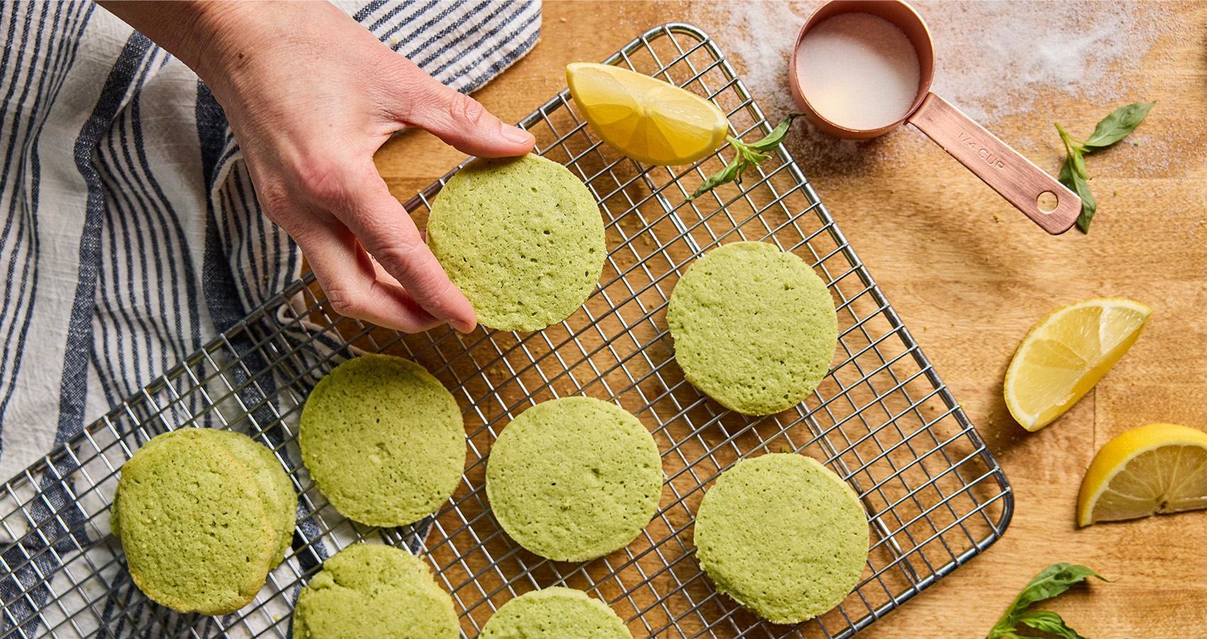 Lemon Basil Butter Cookies