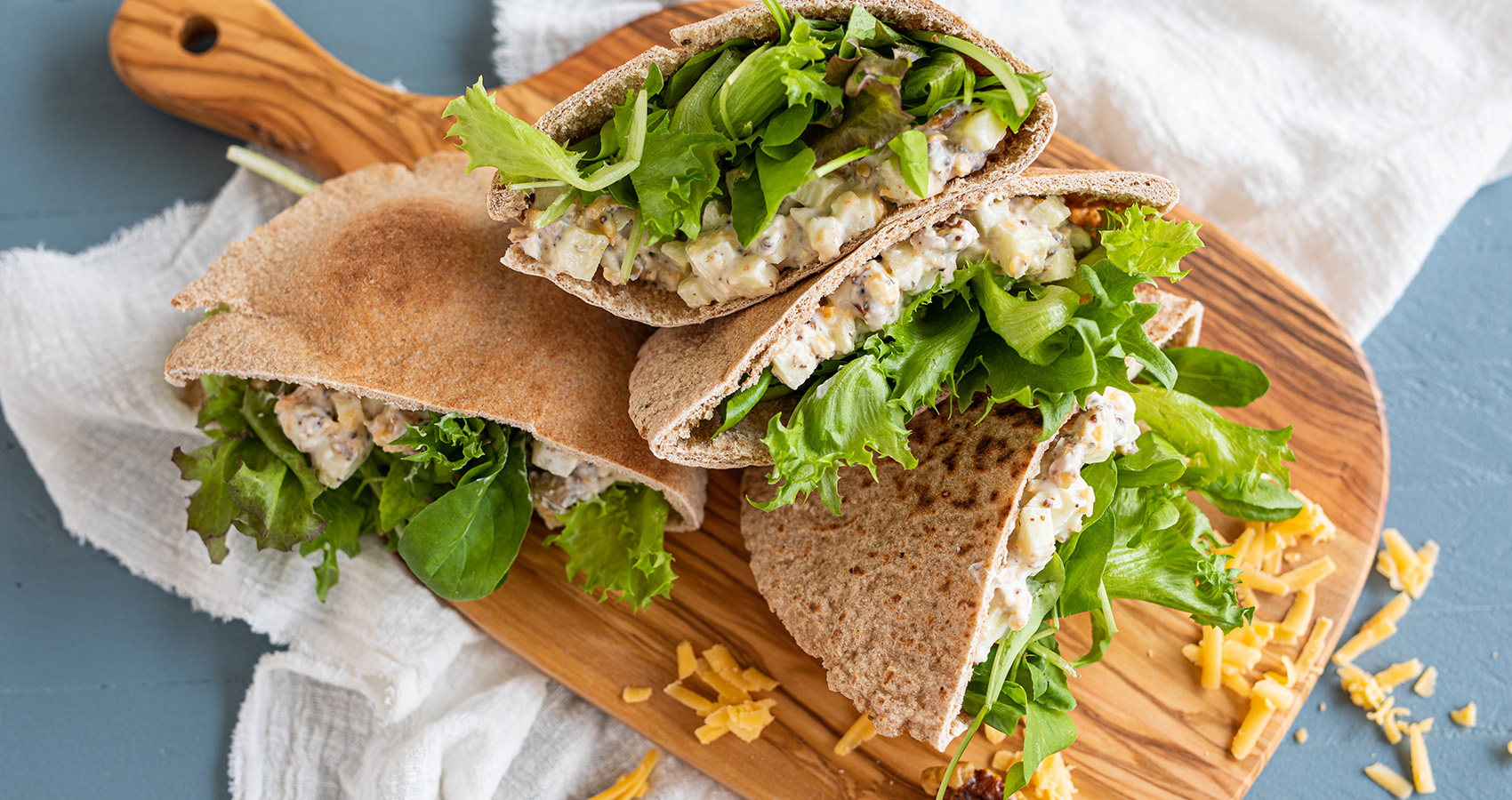 Apple Cheddar Pita Pockets