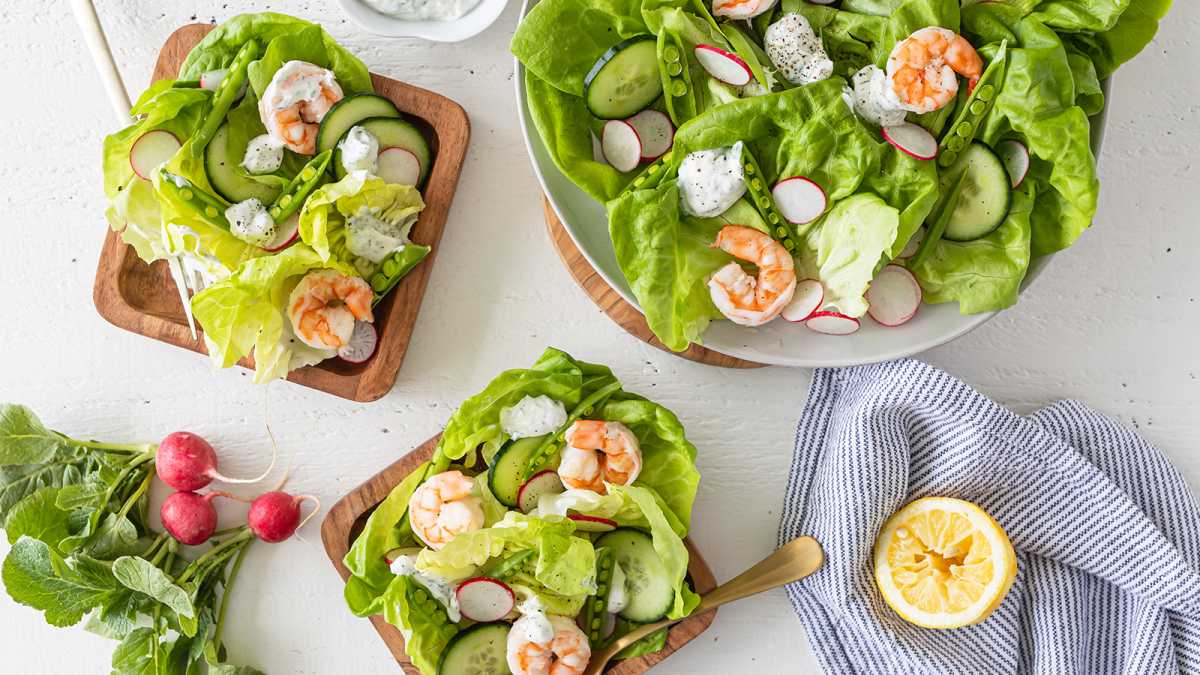 Shrimp and Pea Salad with Creamy Dill Dressing