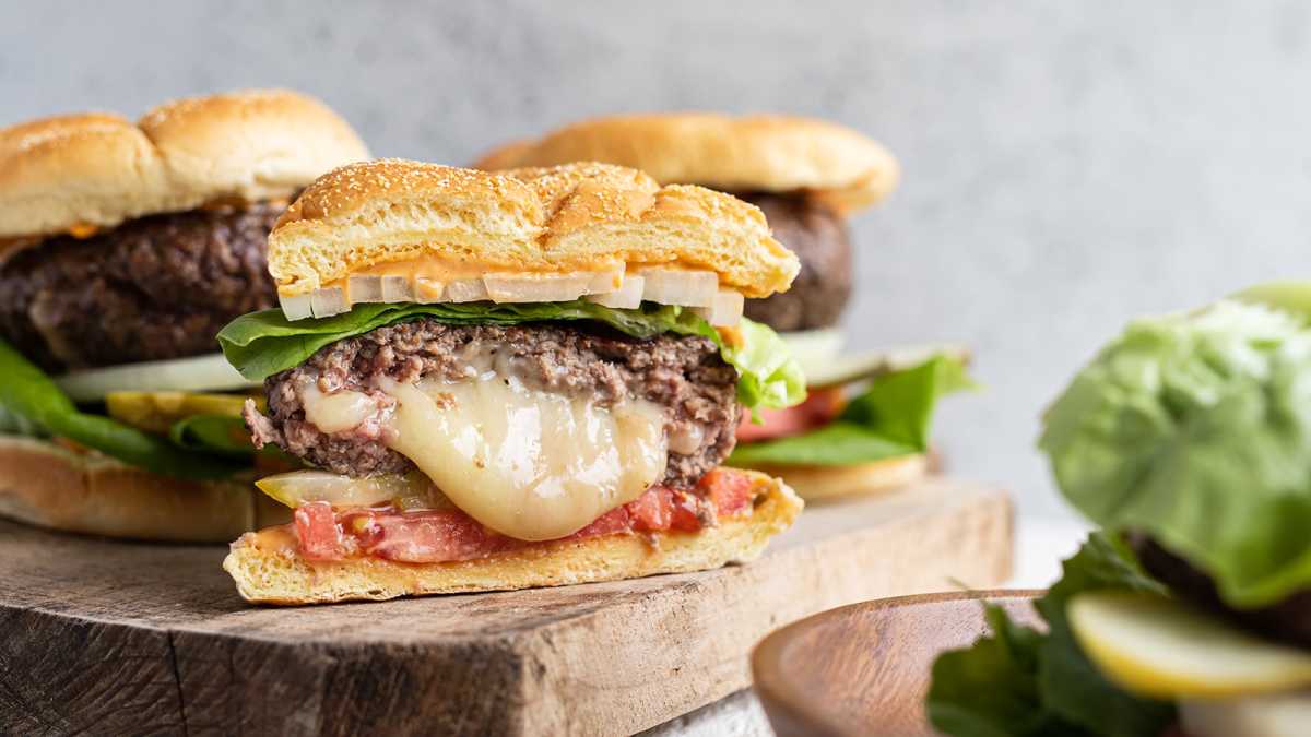 Aged Provolone Juicy Lucy Photo