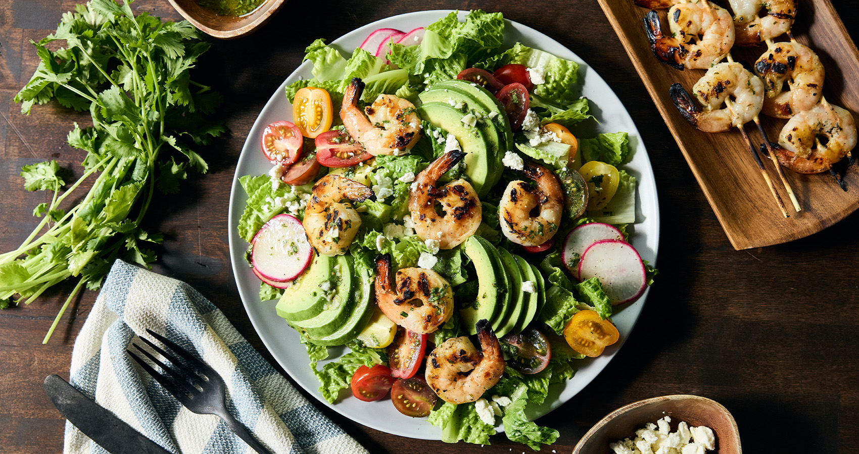 Honey Lime Grilled Shrimp Salad