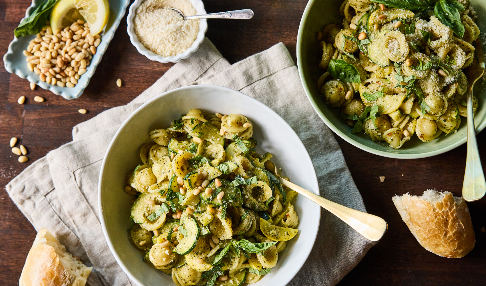 Pasta with Summer Squash and Pesto