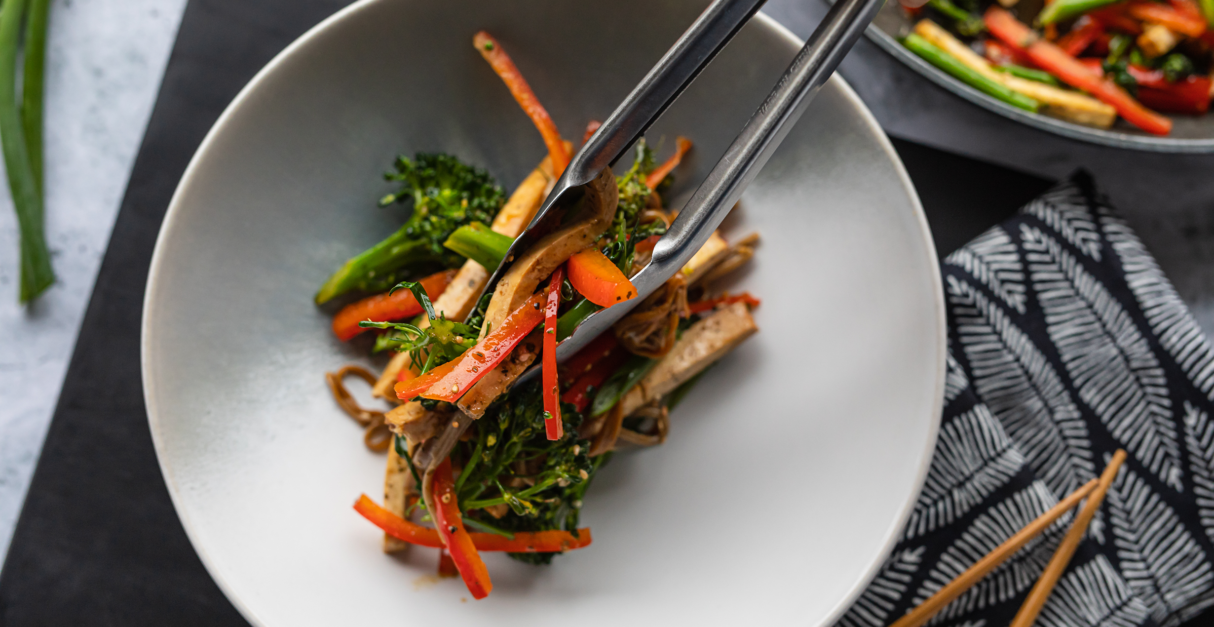 Stir-Fried Noodles with Green Tea