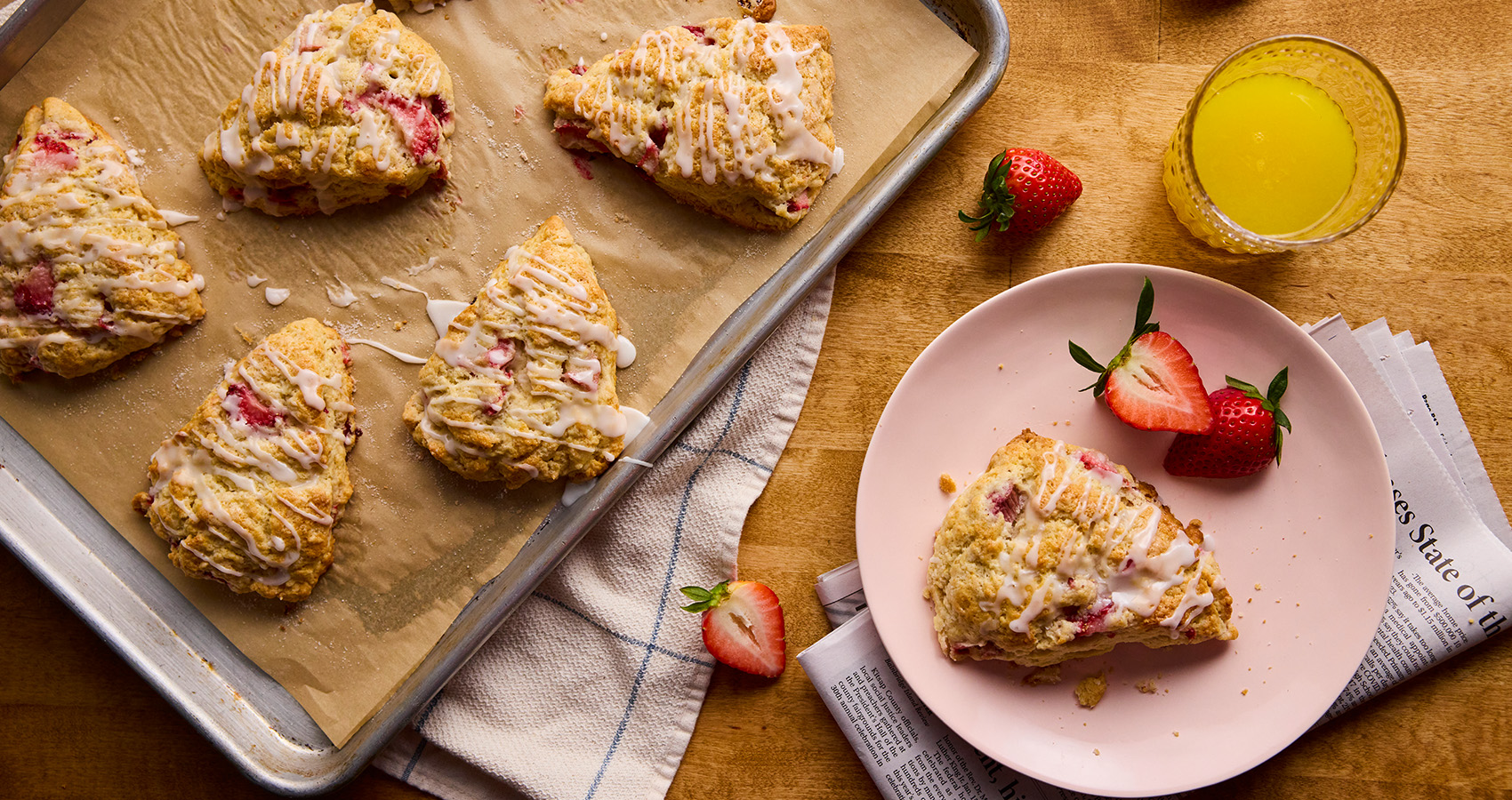 Strawberry Rhubarb Scones