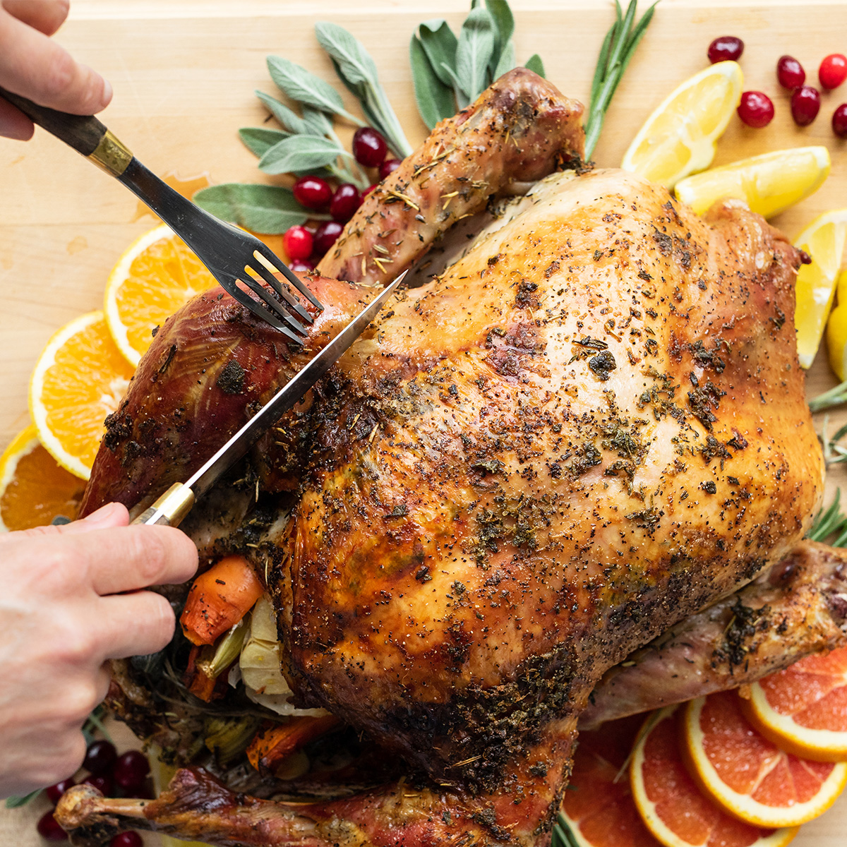Roast Turkey with Citrus Herb Butter