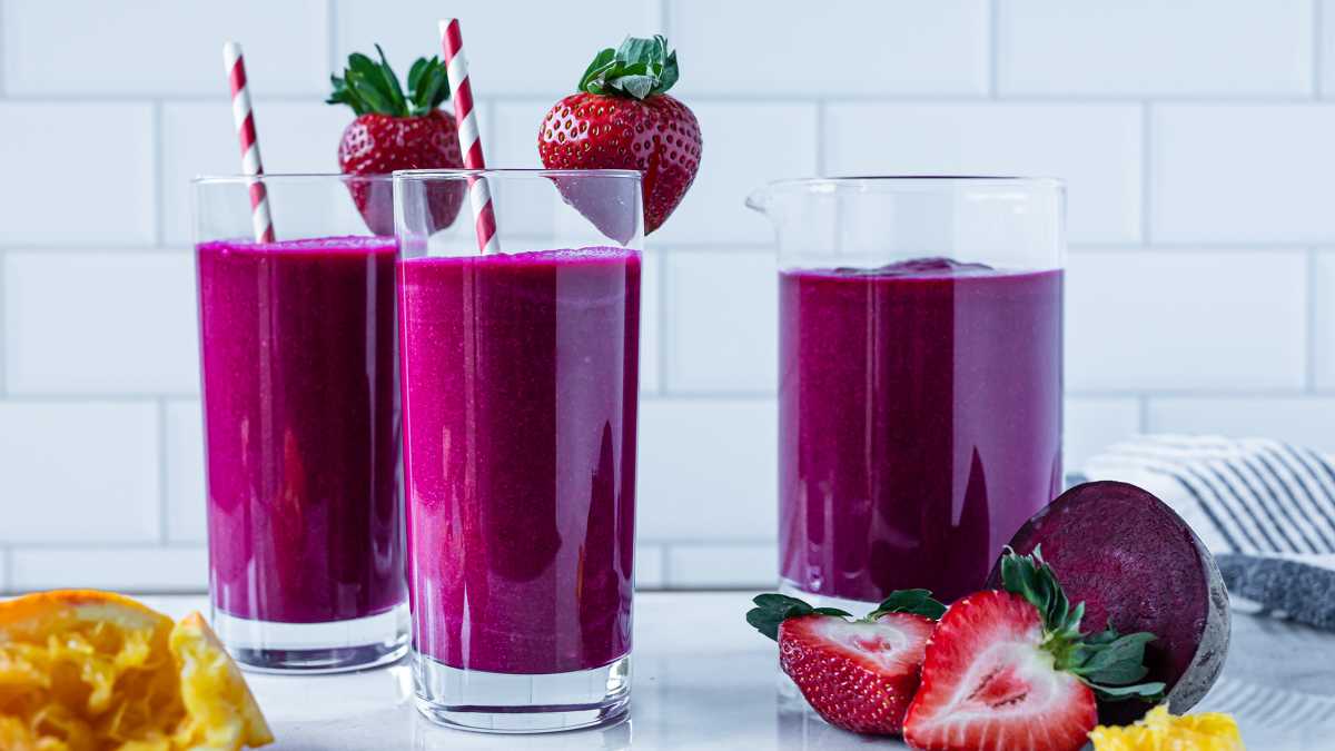 Beet and Berry Smoothies Photo