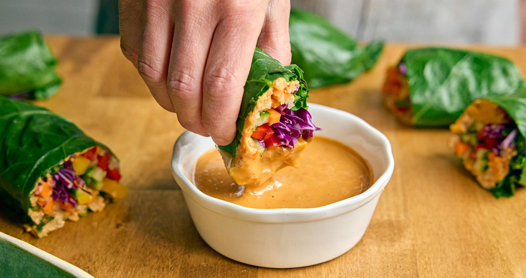 Rainbow Collard Wraps