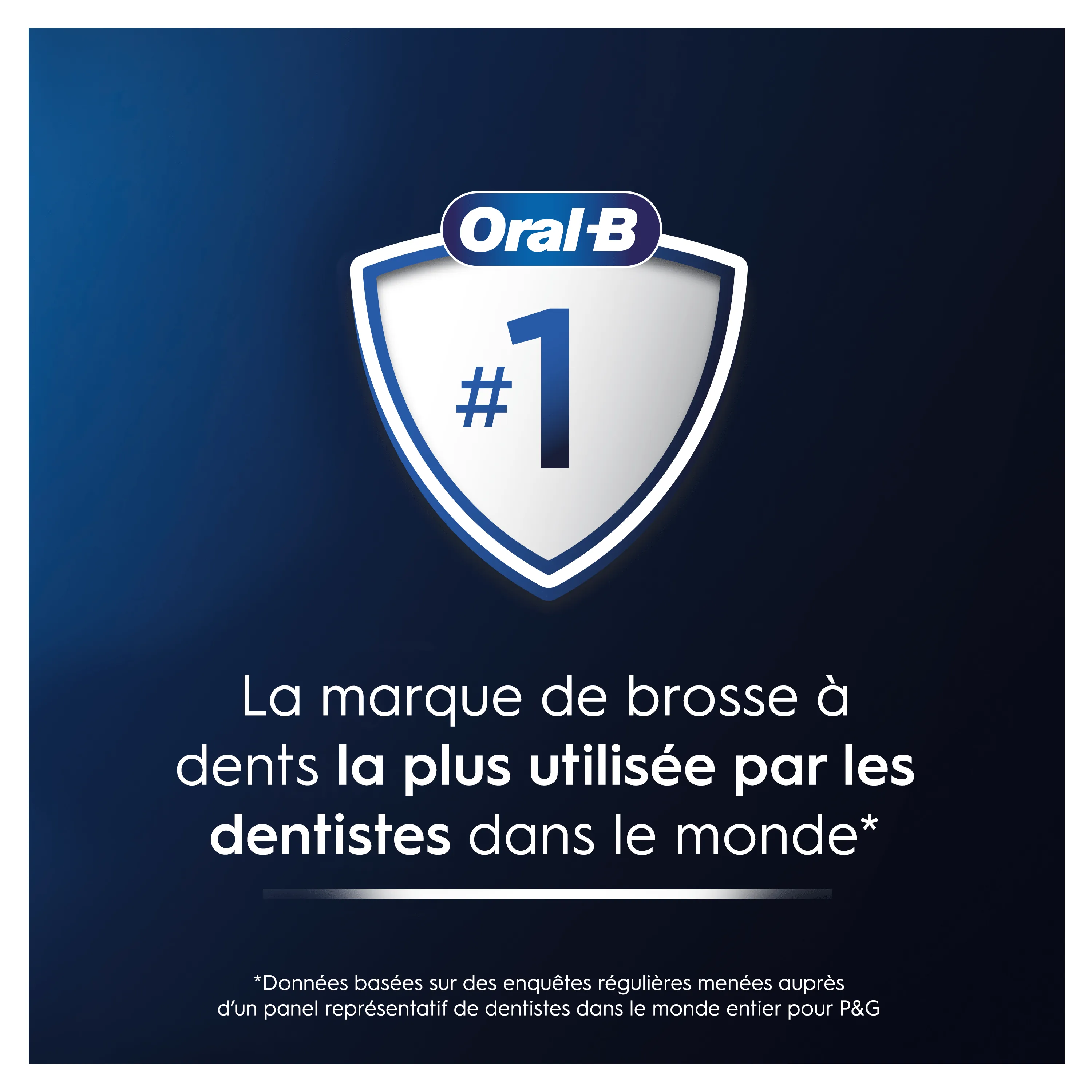 Oral-B: marque #1 la plus utilisée par les dentistes dans le monde.