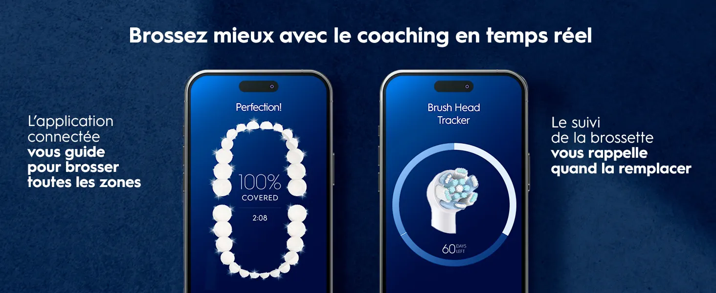 Application de brossage connectée avec coaching en temps réel et suivi de brosse à dents 
