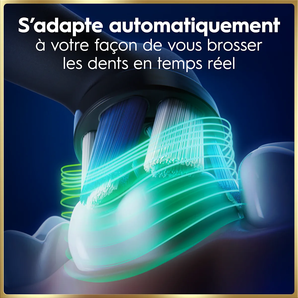 Brosse à dents Oral-B s’adaptant automatiquement à votre brossage en temps réel.