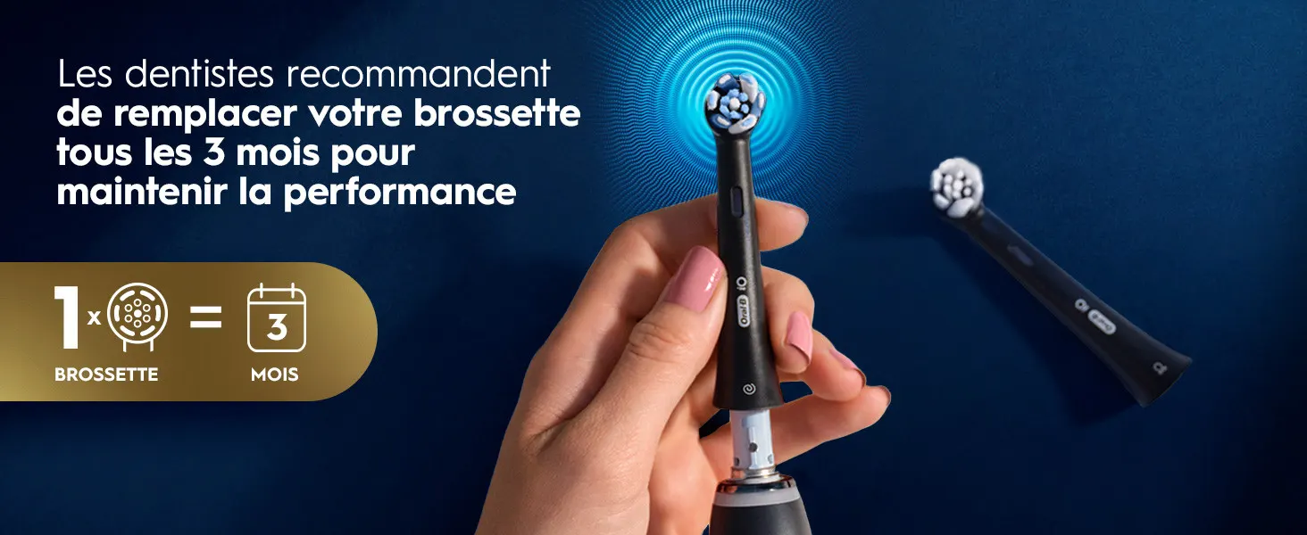 Brosse à dents électrique: remplacer la tête tous les 3 mois pour performance optimale 