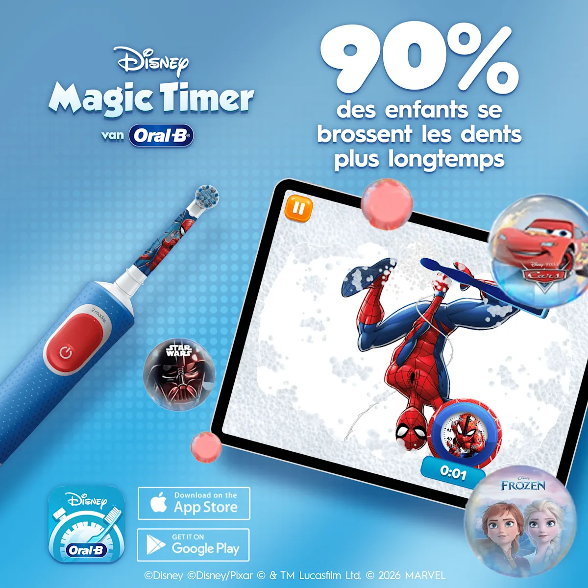 Avec l’app Disney Magic Timer, les enfants se brossent les dents 90 % plus longtemps !