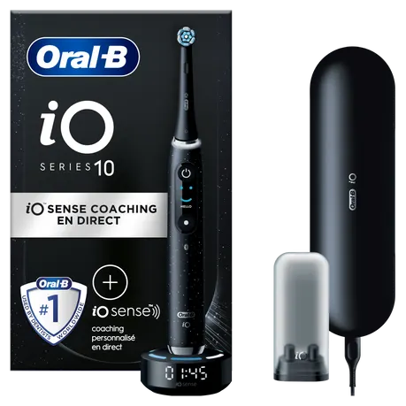 Oral-B iO 10 Noire Brosse à dents électrique avec brossette