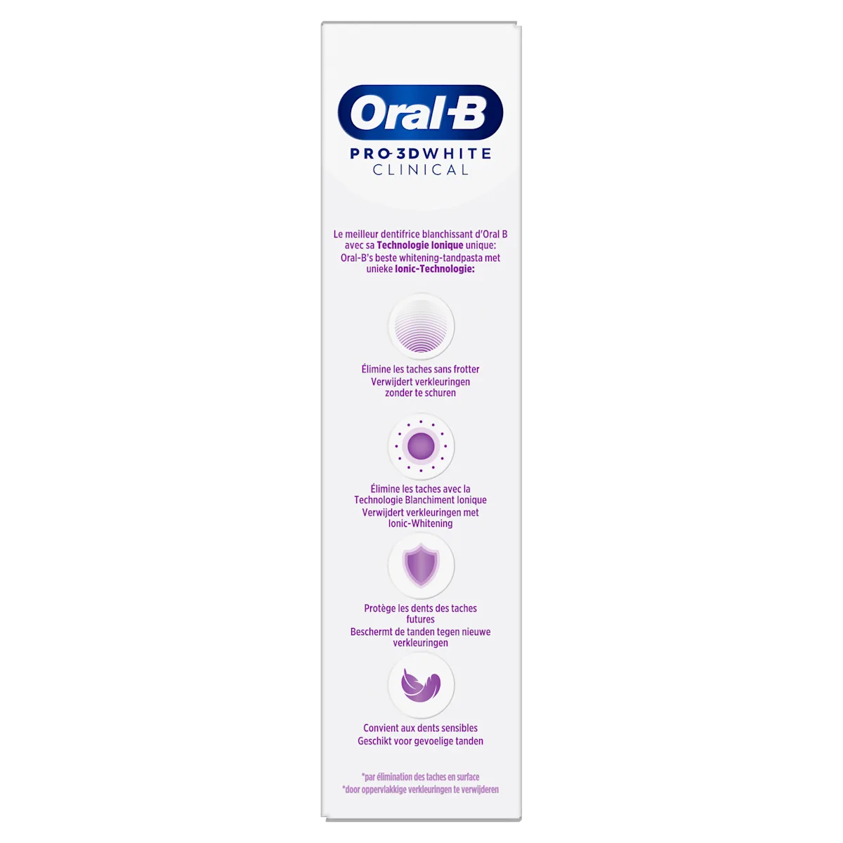 Image - Product - DTC - Oral-B iO6 Blanche et Rose Brosses à dents électriques + 3 brossettes + Étui de voyage Premium + Oral-B 3D White Dentifrice Professional 75 ml - SI (20)
