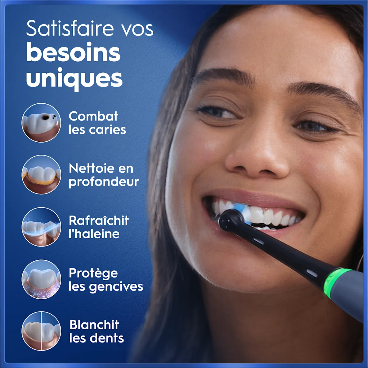 Image - Product Variant - Oral-B iO5 Blue Ocean Edition Limitée - Brosse à Dents Electrique avec 1 tête de brosse et étui de voyage - SI 4