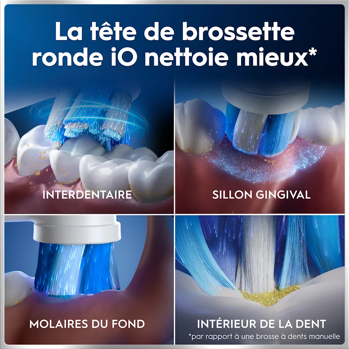 Image - Product - DTC - Oral-B iO6 Blanche et Rose Brosses à dents électriques + 3 brossettes + Étui de voyage Premium + Oral-B 3D White Dentifrice Professional 75 ml - SI (12)