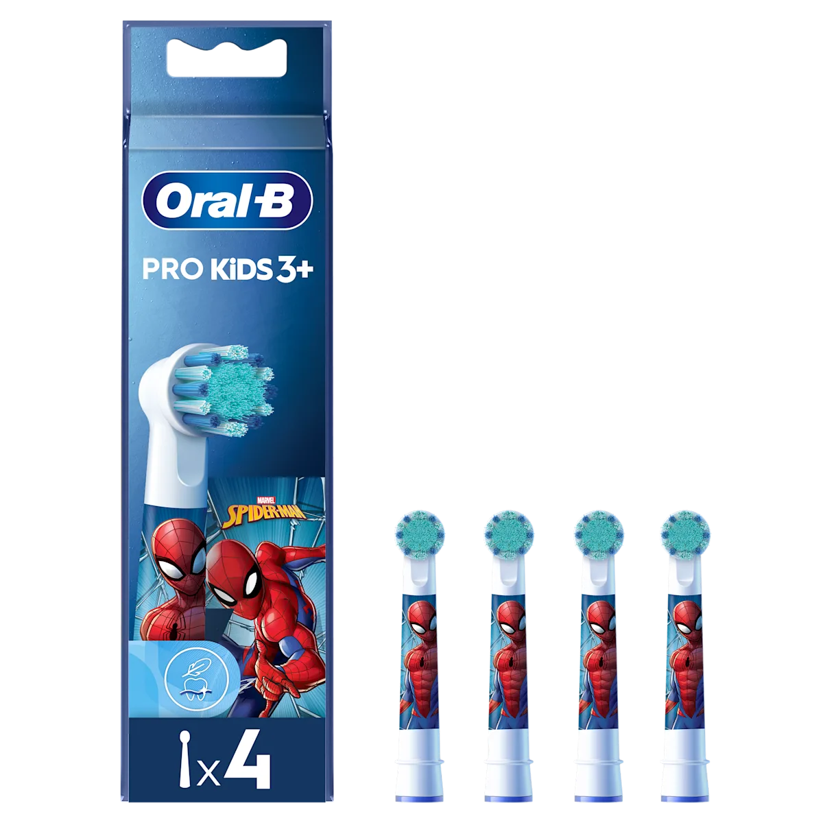 Oral-B Pro Kids Brossettes Spiderman, 4 Unités