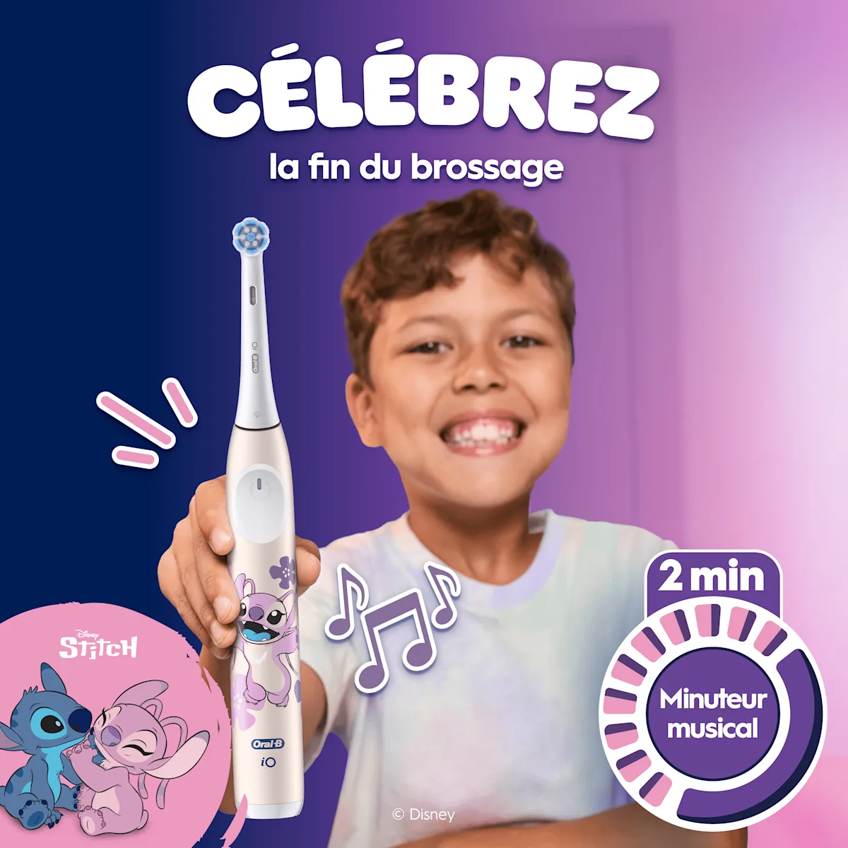 Image - Product - Oral-B iO Kids Disney Angel - Lilo & Stitch - Brosse à dents électrique, 1 Brossette - SI 5