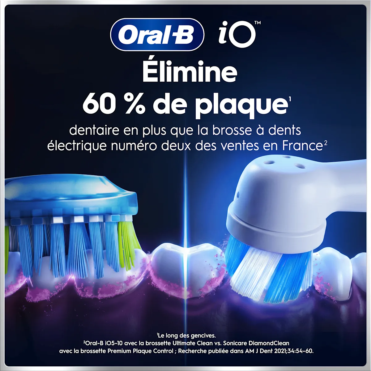 Image - Product - DTC - Oral-B iO6 Blanche et Rose Brosses à dents électriques + 3 brossettes + Étui de voyage Premium + Oral-B 3D White Dentifrice Professional 75 ml - SI (5)