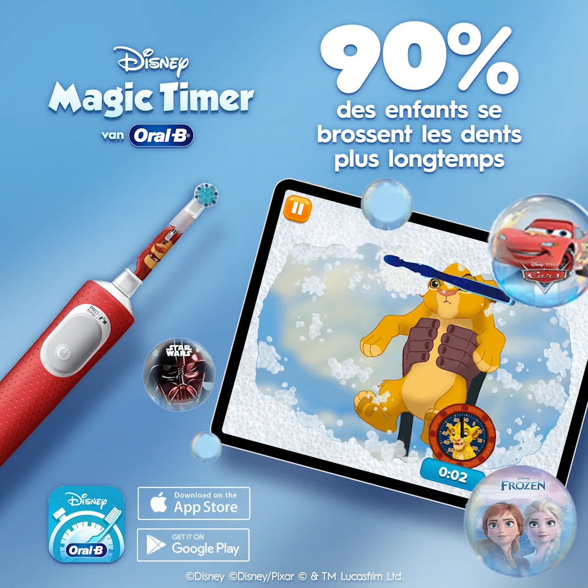 Avec l’app Disney Magic Timer, les enfants se brossent les dents 90% plus longtemps !