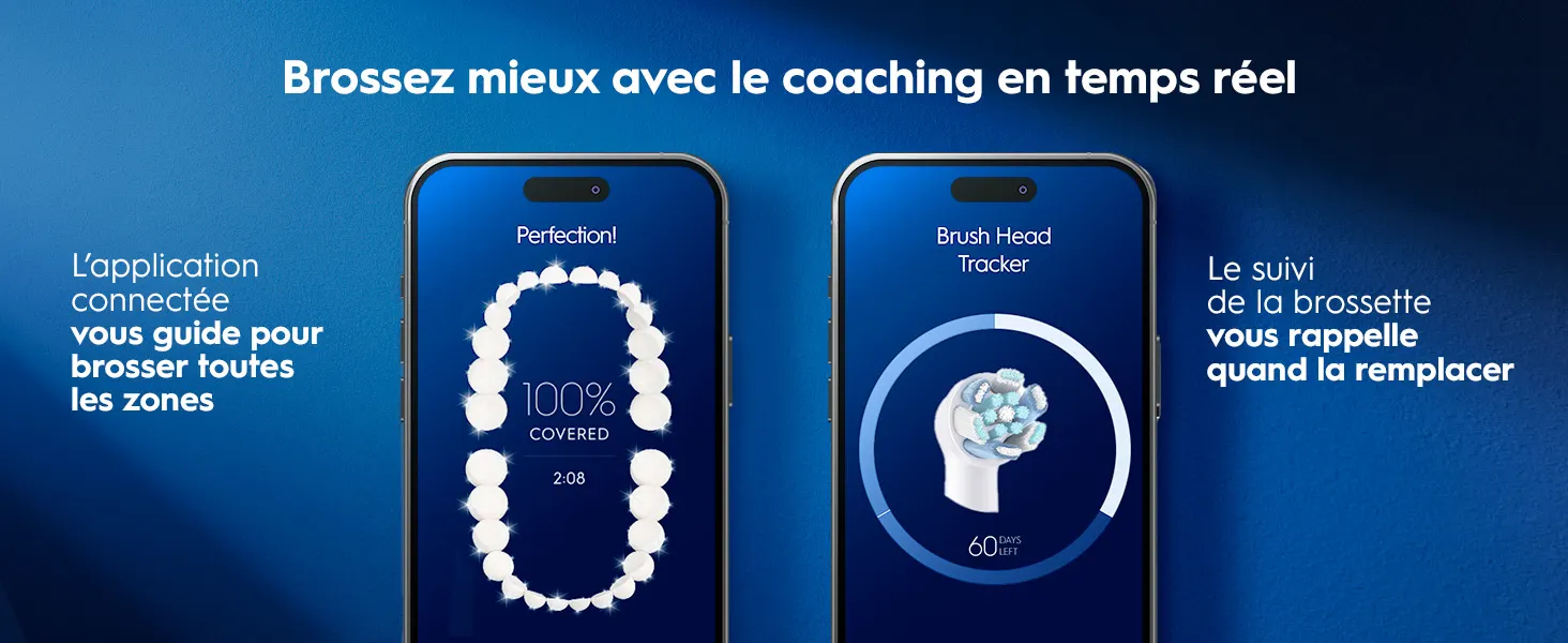 Application de brosse à dents connectée avec suivi du brossage et rappel de remplacement de tête