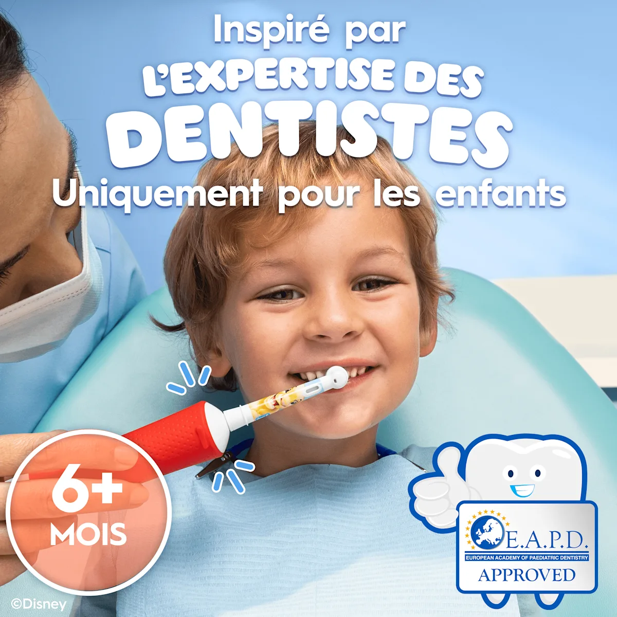 Dentifrice Oral-B Enfants approuvé par les dentistes pour les enfants.