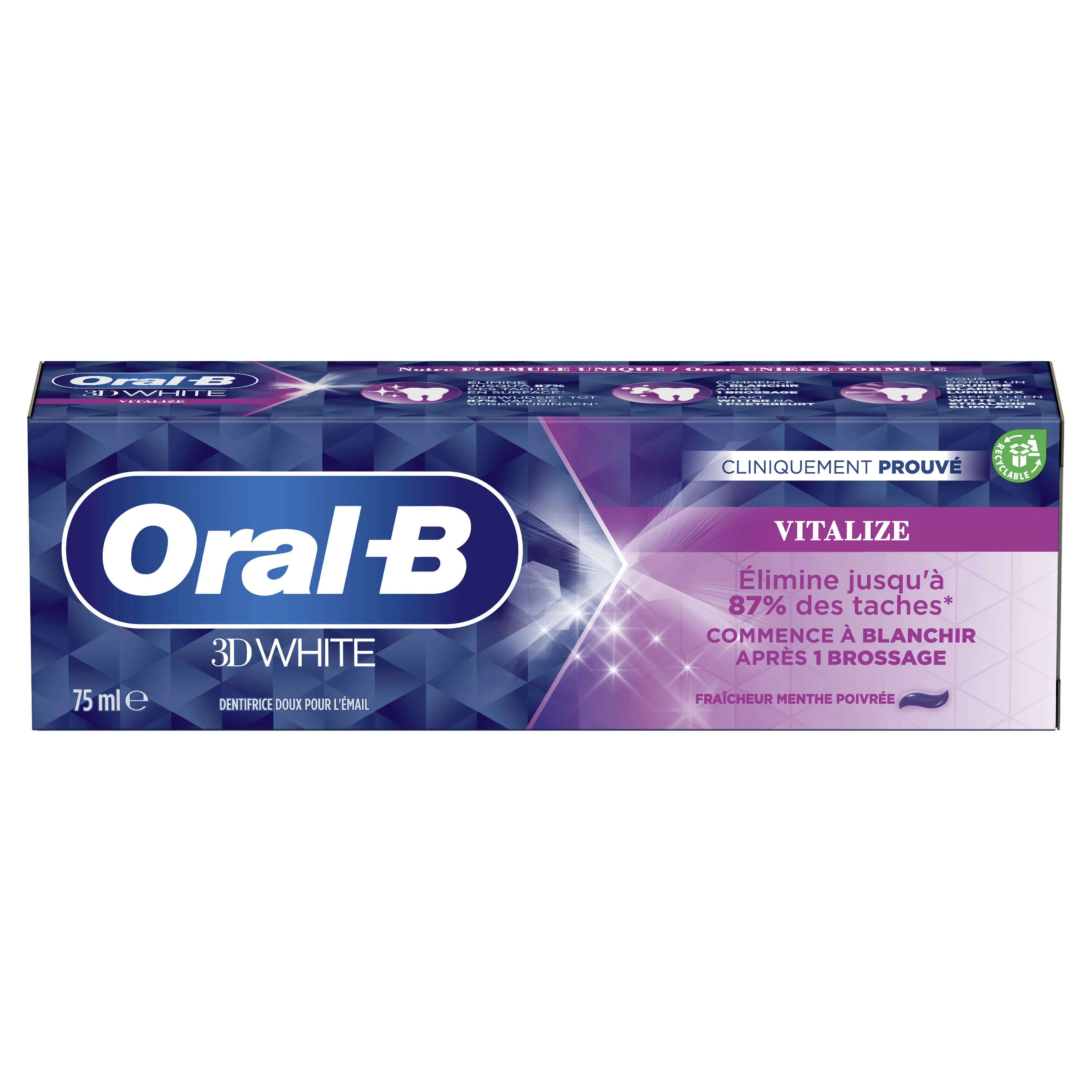 Oral-B 3D White Vitalize dentifrice 