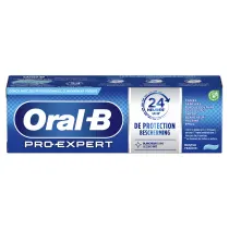 Le dentifrice Oral-B Pro-Expert Blancheur Saine à l’efficacité cliniquement prouvée est conçu par des dentistes. Il blanchit en éliminant les taches en surface et protège contre la plaque dentaire 24 heures sur 24 avec un brossage deux fois par jour.
