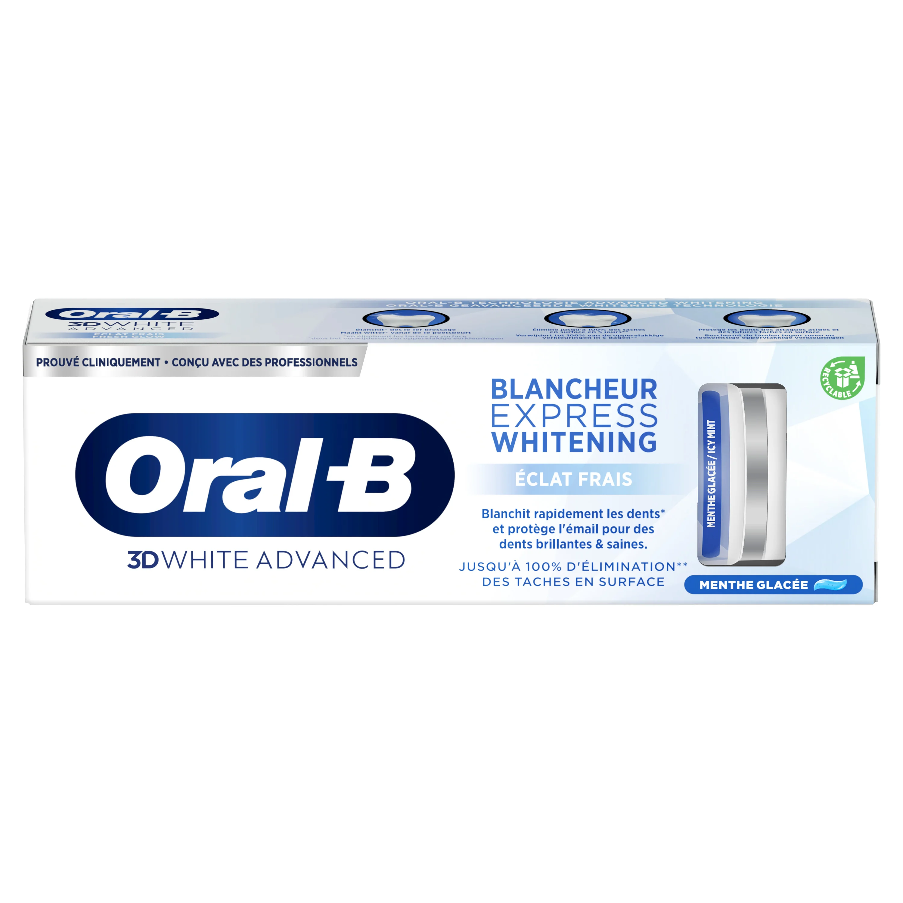 Image Product – Oral-B 3D White Advanced Express Blancheur et Éclat Dentifrice 1 