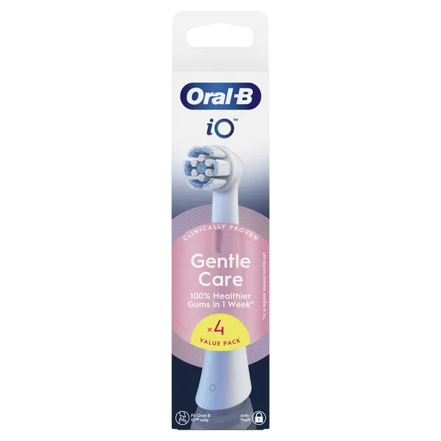 Oral-B iO - 4 Gentle Care White Brush Heads - 12 months