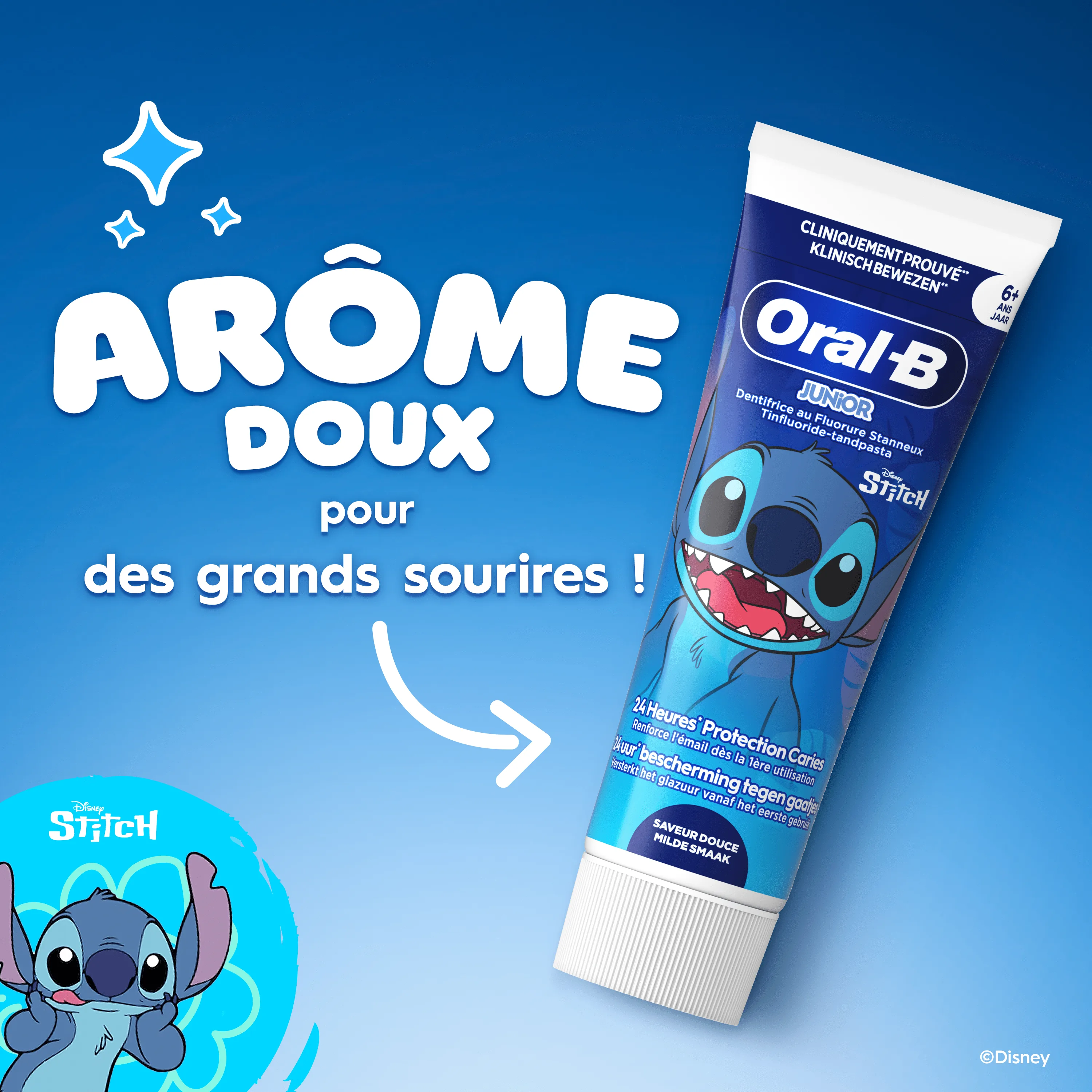 Arôme doux adapté aux enfants.