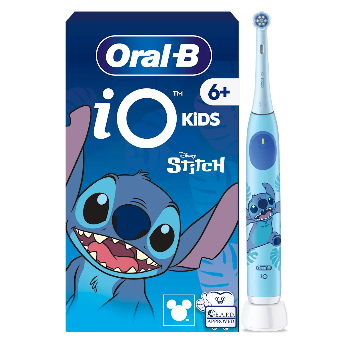 Oral-B iO Kids Disney Stitch Brosse À Dents Électrique, 1 Brossette, 3 Modes Avec Mode Douceur Pour Enfants