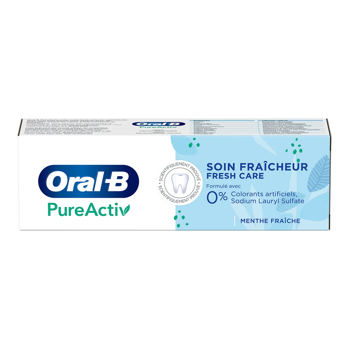 Oral-B PureActiv Soin Fraîcheur Dentifrice 75ml 
