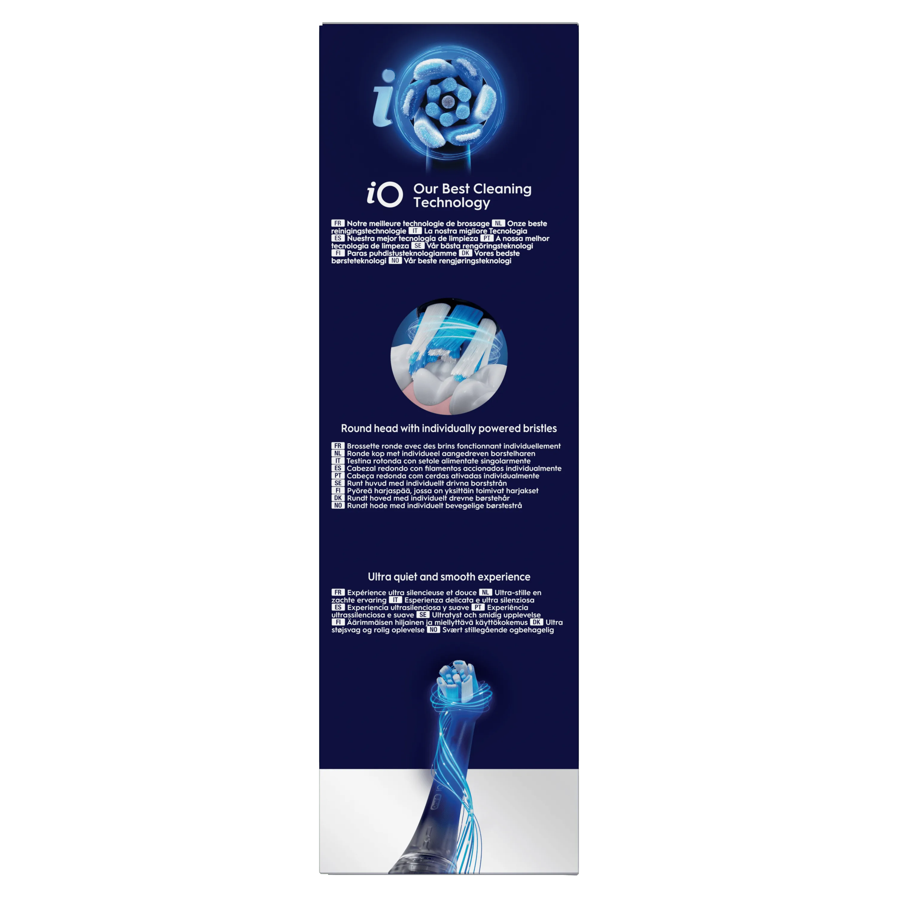 Oral-B iO, mettant en avant sa Notre meilleure technologie de brossage.