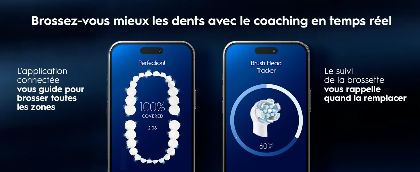 Application de brosse à dents connectée avec coaching en temps réel et suivi de remplacement 