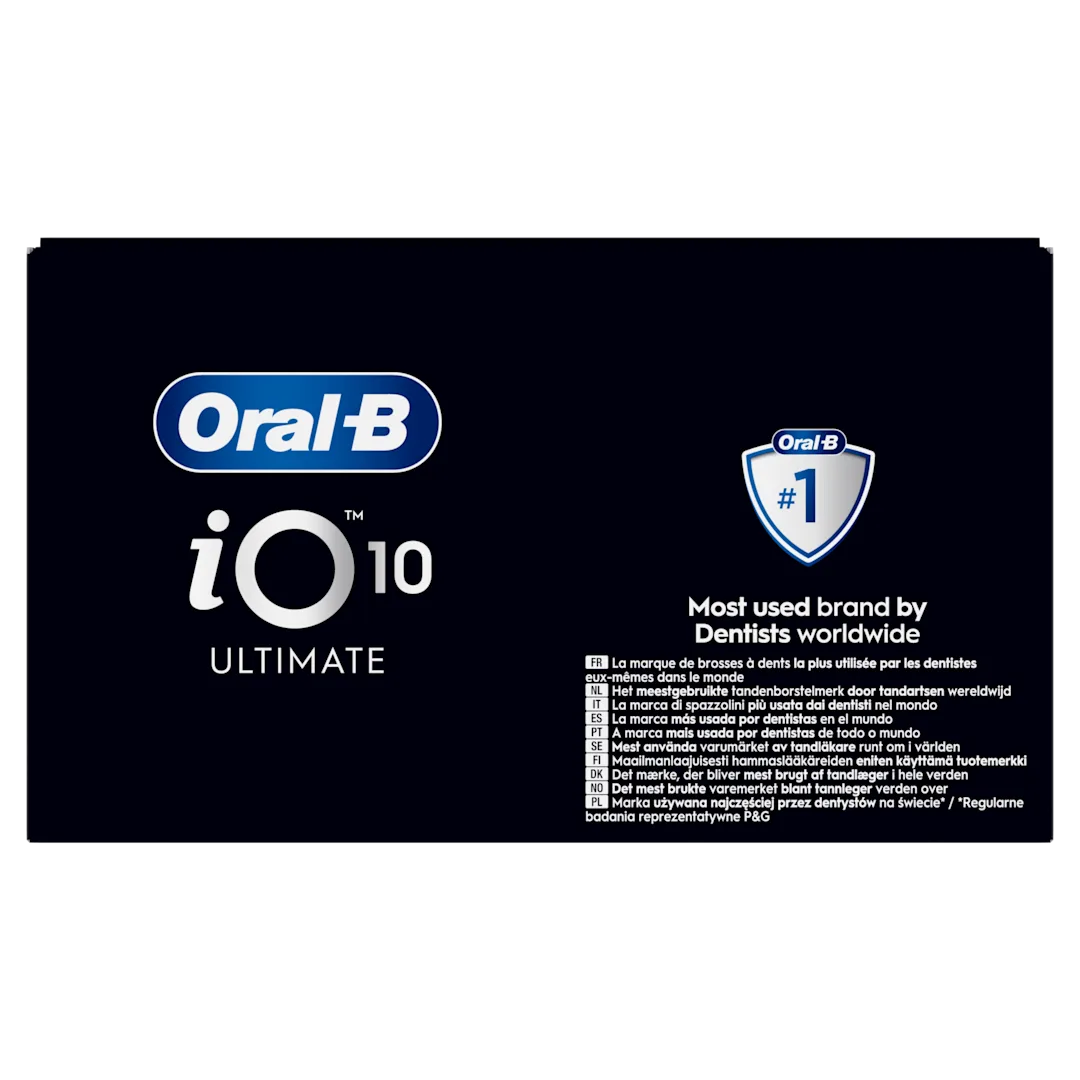 Oral-B iO 10 Ultimate, la marque de brosses à dents la plus utilisée par les dentistes dans le monde.