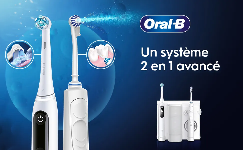 Le combiné dentaire Oral-B MD20 et la brosse à dents iO6 sont des appareils 2 en 1 avancés.
