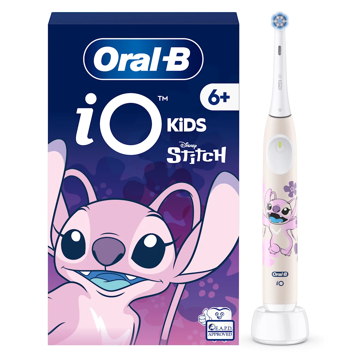 Oral-B iO Kids Disney Angel - Lilo & Stitch - Brosse à dents électrique, 1 Brossette