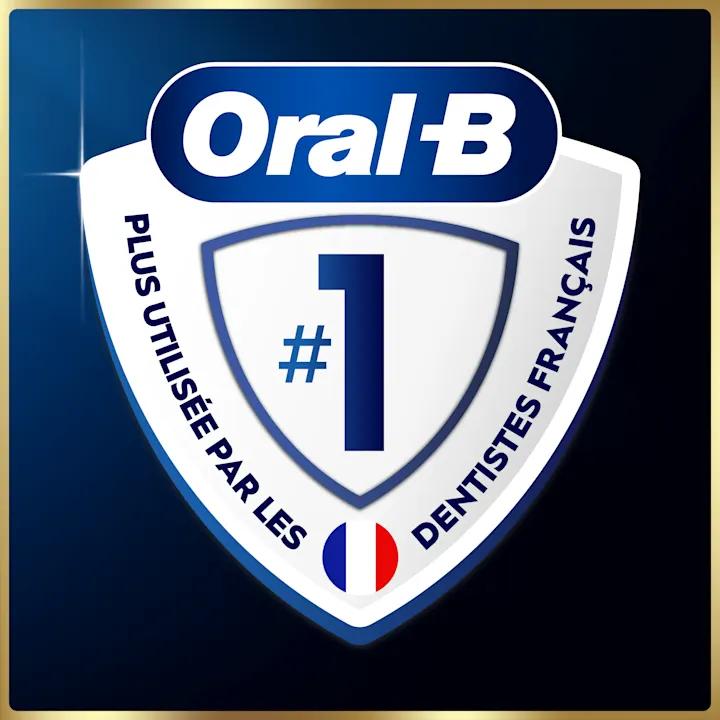 Oral-B: marque n°1 mondiale utilisée par les dentistes.