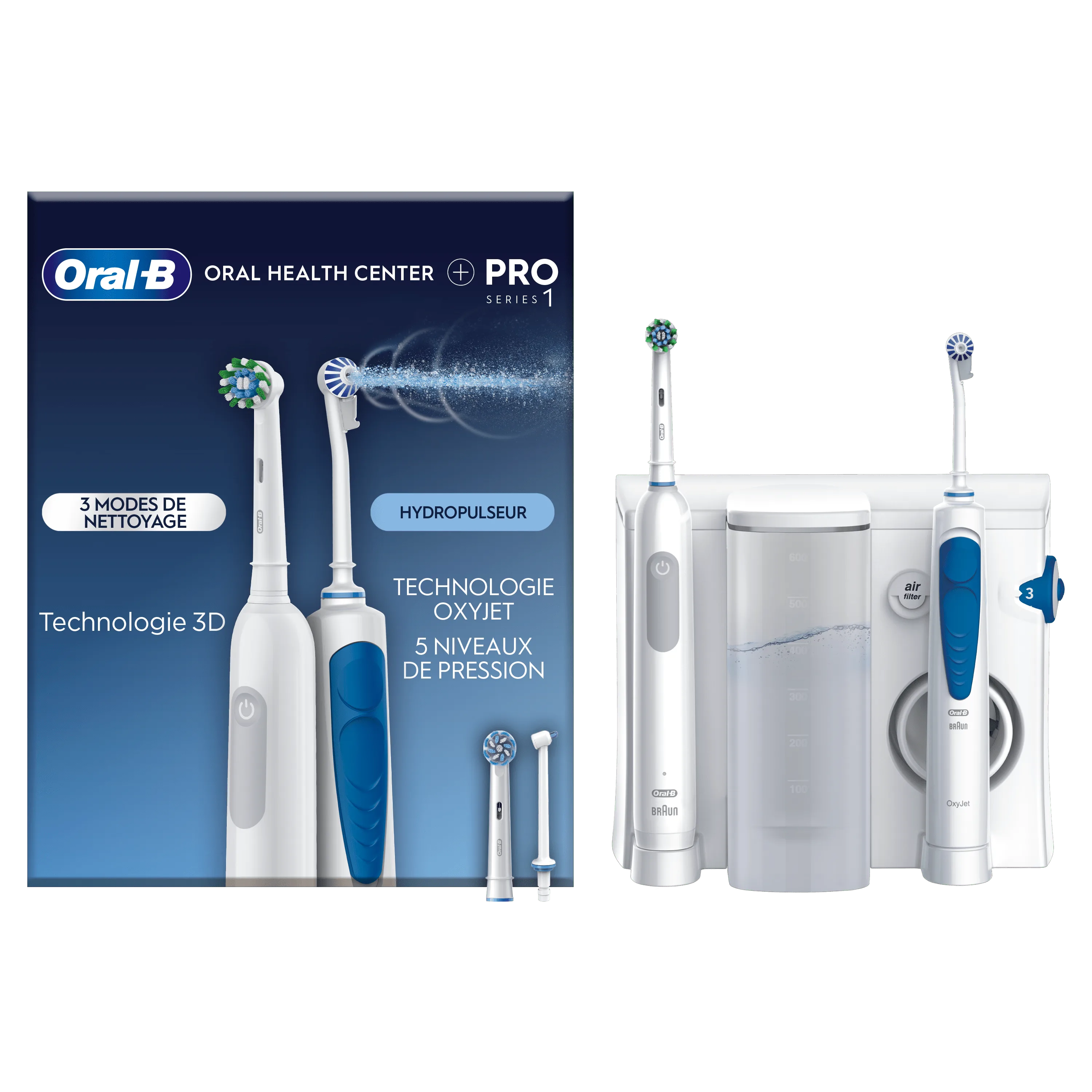 Oral-B Oral Health Center Hydropulseur + Brosse À Dents Électrique
