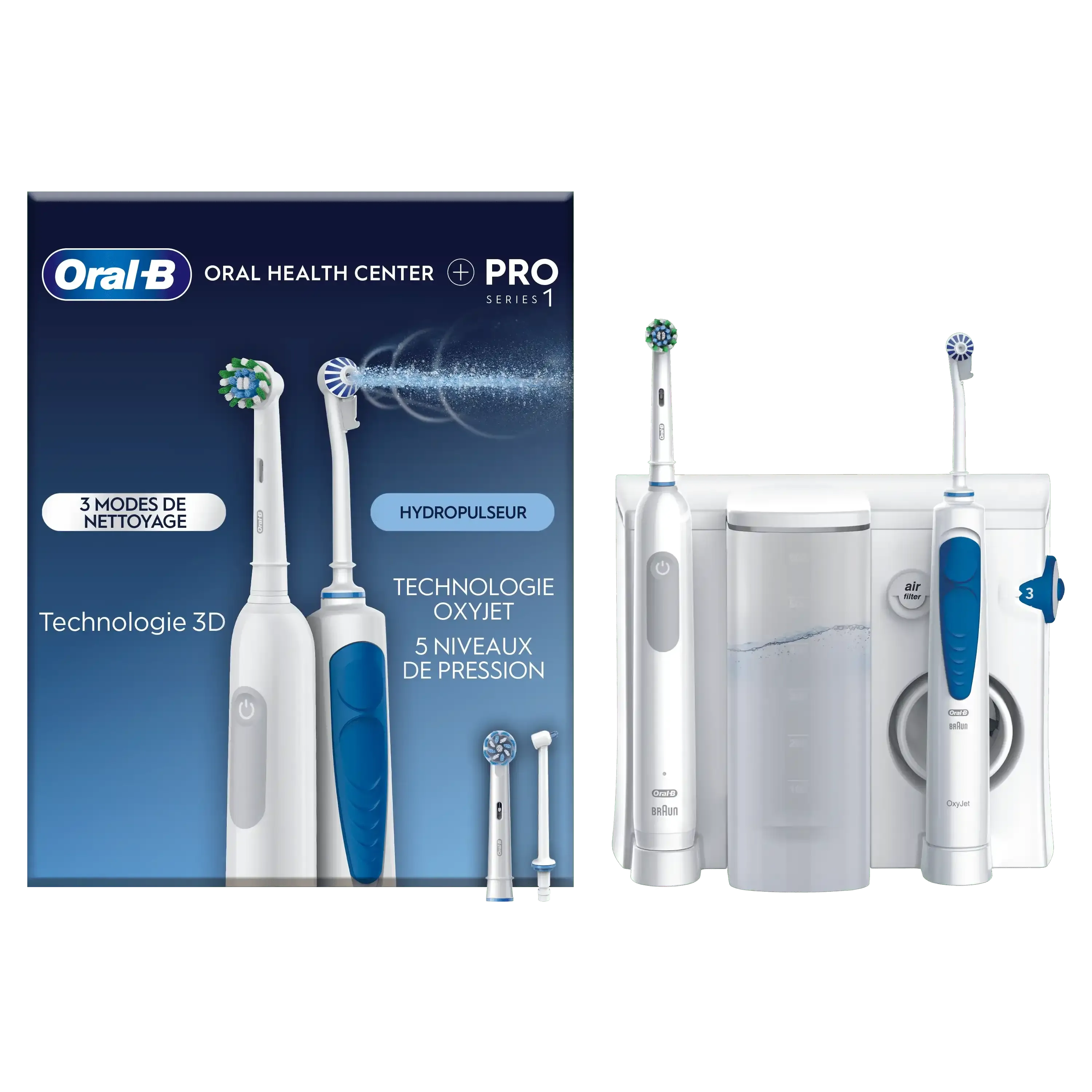 Oral-B Oral Health Center Hydropulseur + Brosse À Dents Électrique