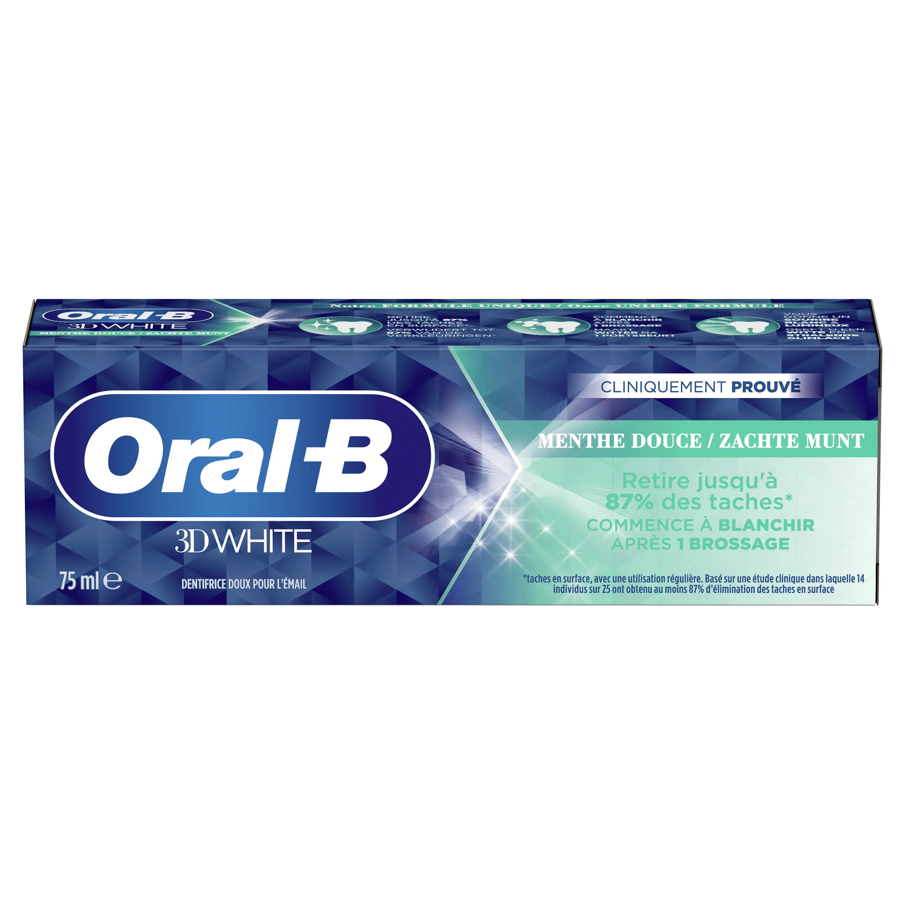 Oral-B 3D White Menthe Douce Dentifrice 