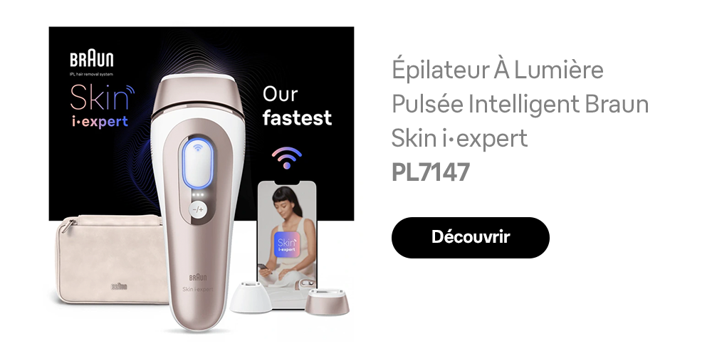 Épilateur À Lumière
Pulsée Intelligent Braun Skin i • expert PL7147