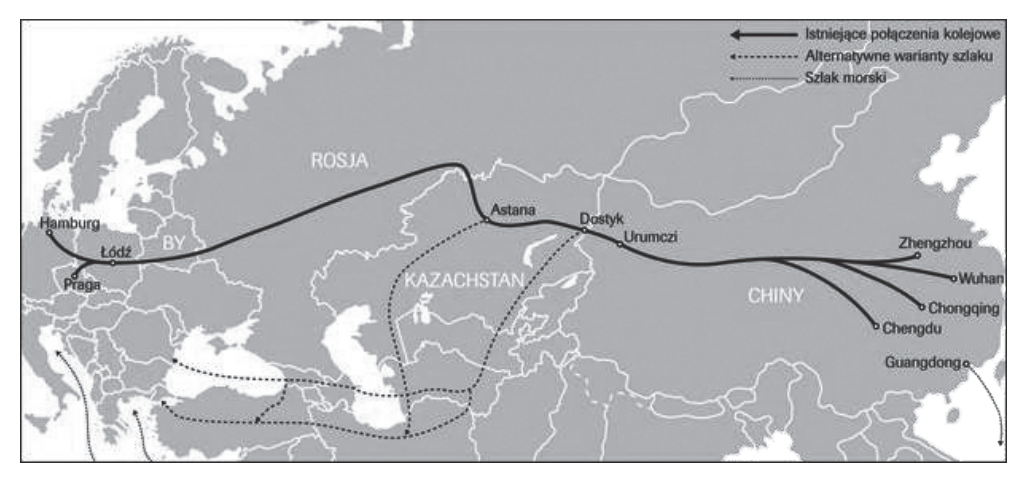 inicjatywa pasa i szlaku mapa